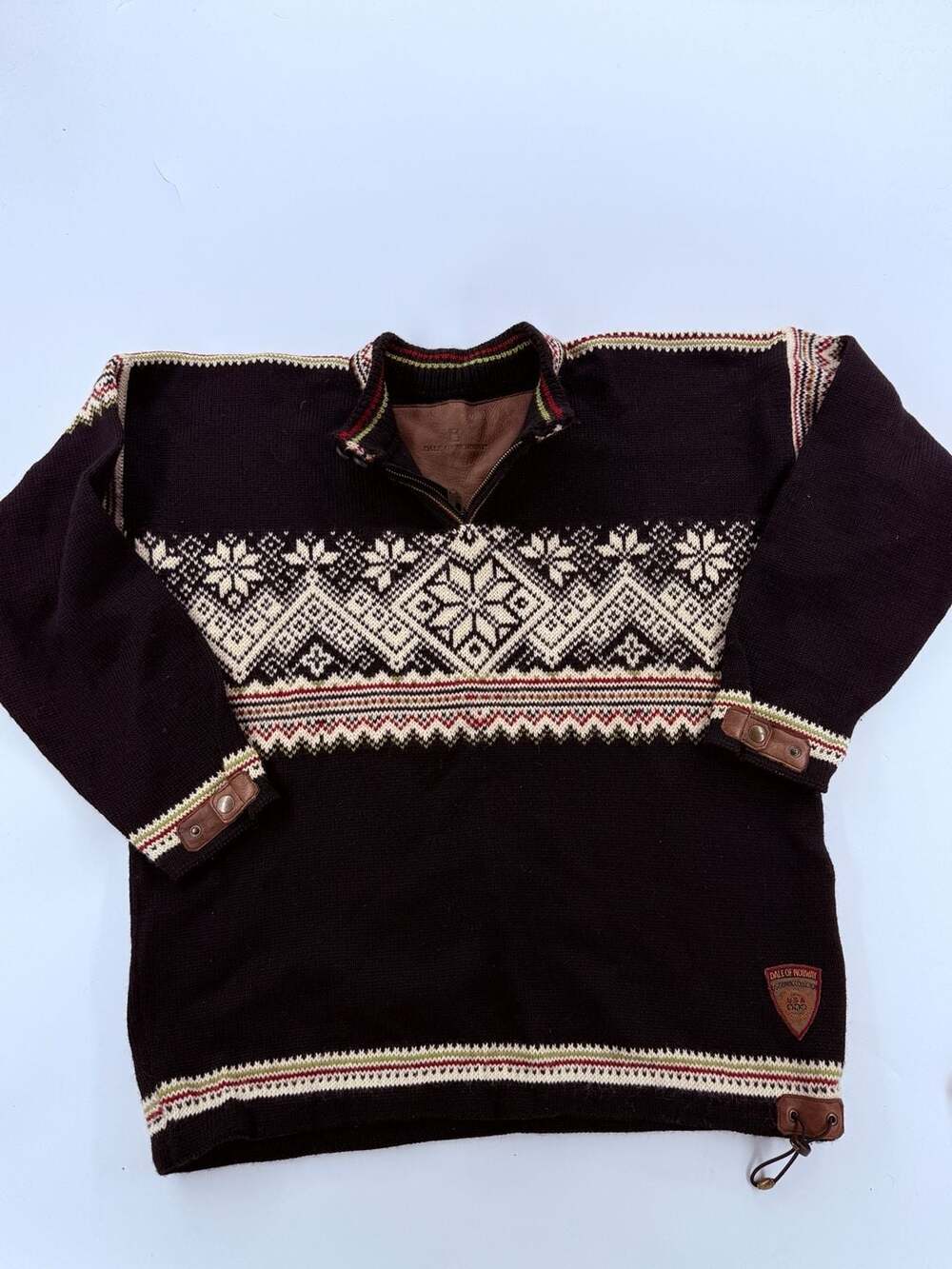 Dale Of Norway US Olympic Collection Wool 1/4 Zip Sweater Size XL